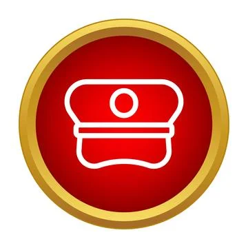 Captain hat uniform icon representing authority and travel 스톡 일러스트
