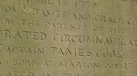 Captain james cook gravestone Video stock 8662992