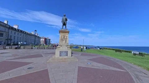The captain James Cook statue, North Yorkshire Stock-Footage 245427430