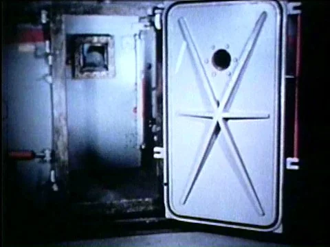Captain Joseph Kittinger checks out the cabin he'll be put in for his Stock Footage 75283326