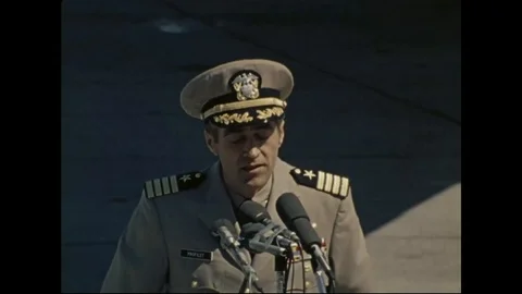 Captain Leo Profilet speaks to press Stock Video Pond5