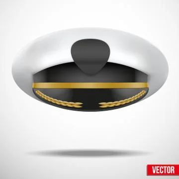 Captain peaked cap with empty cockade vector 스톡 일러스트