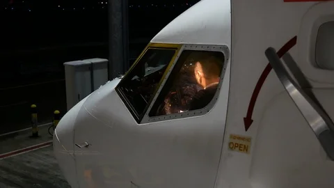 The captain is preparing for the flight Stock Footage 85706654