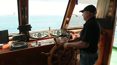 Captain Sailing Stock Footage 49690002
