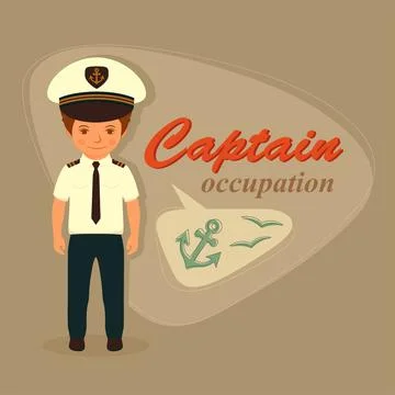 Captain, sailor cartoon Stock Illustration