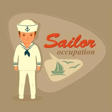 Captain, sailor cartoon Stock Illustration