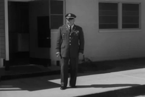 Captain share his experience of job responsibility at battery headquarter - 1950 Stock Footage 101912130