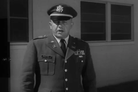Captain share his experience of job responsibility at battery headquarter - 1950 Stock Footage 101912133