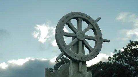 Captain of a ship gravestone dolly 4K Stock Footage 277017285