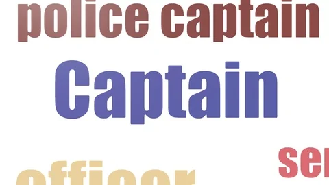 Captain Tag Cloud Animated On White Background Stock Footage 107244054