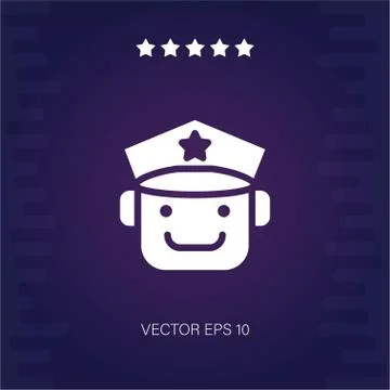 Captain vector icon Stock Illustration