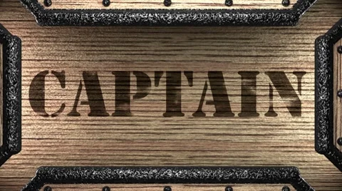 Captain on wooden stamp Stock Footage 8647989