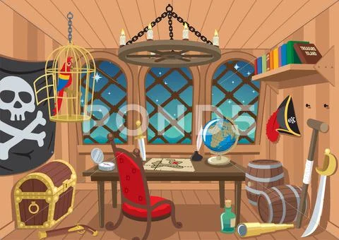 Captain’s Cabin Stock Illustration