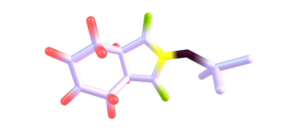 Captan molecular structure isolated on white background Stock Illustration