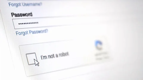 Captcha, I am not a robot. Stock Footage 106564973