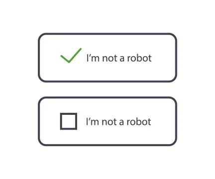 Captcha, I am not a robot. Vector Illustration 스톡 일러스트