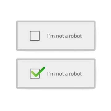 Captcha i am not a robot vector computer code. Stock Illustration