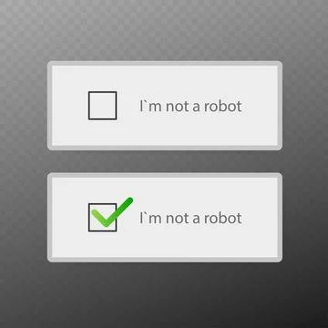 Captcha i am not a robot vector computer code. Stock Illustration