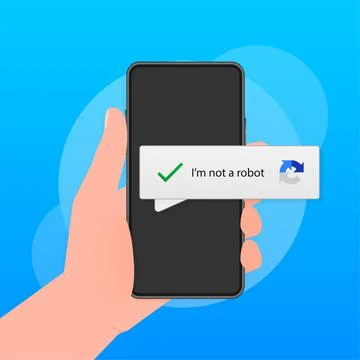Captcha i am not a robot vector computer code. Vector illustration. Stock-Illustration