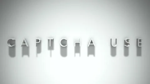 Captcha use 3D title animation with shadows on a white background Stock Footage 297274184