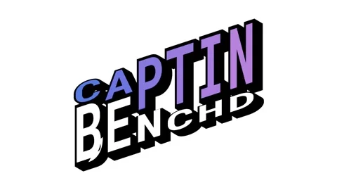 CAPTIN vs BENCHD, 3D Text Animation in Isometric View with Opposite Word Motion Stock Footage 314263346