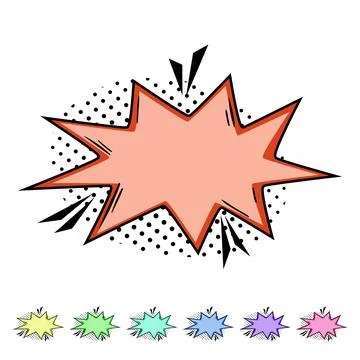 Caption comic speech bubble cartoon vector graphic Stock Illustration
