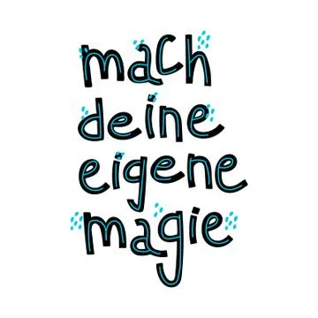 Caption Do your magic. Handwritten lettering. Perfect for printing on a t-shirt. Stock Illustration