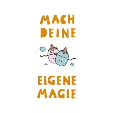 Caption Do your magic with a horse. The inscription is handwritten in doodle Stock Illustration