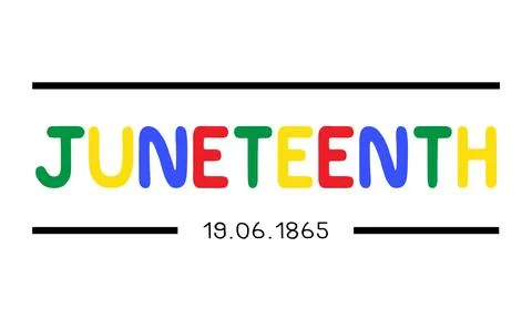 Caption four color for juneteenth Stock Illustration