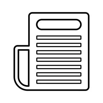 Caption, heading, headline outline icon. Line art vector. Stock Illustration