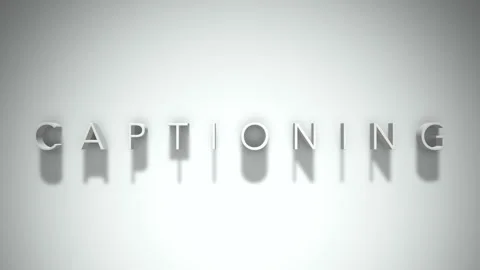 Captioning 3D title animation with shadows on a white background Video stock 296616476