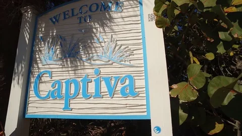 CAPTIVA FLORIDA WELCOME SIGN, STATIC Stock Footage 72632040