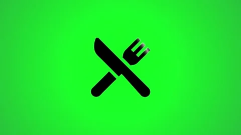 A captivating 3d animation of a knife and fork icon, expertly rendered with.. 스톡 동영상 346496277