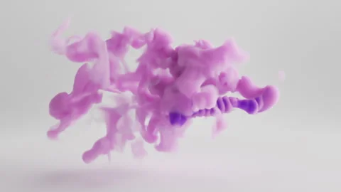 Captivating 3D animation. Pink smoke trail swirls on a white background Stock Footage 312121925