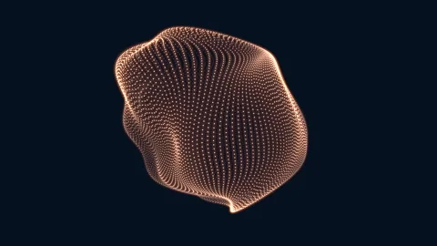 Captivating 3d render of sphere with orange dot pattern 動画素材 297611852