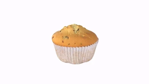 Captivating 3D rendering of an orange cupcake in a white wrapper 스톡 동영상 297584331