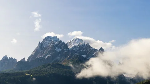 Captivating 4k Cloud Timelapse Over Rotwand in the Dolomites, Italy Stock Footage 277868870