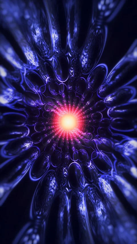 Captivating abstract art with a bright red central glow Vidéo 330942705