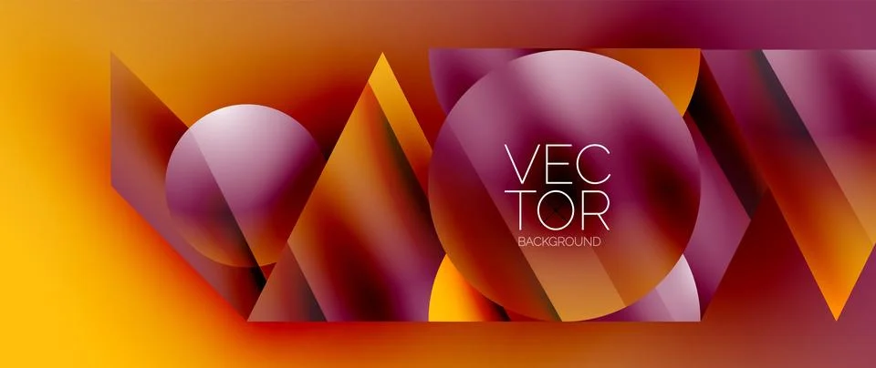 Captivating abstract backdrop composed of interlocking triangles and circles Illustrazione stock