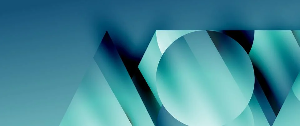 Captivating abstract backdrop composed of interlocking triangles and circles Illustrazione stock