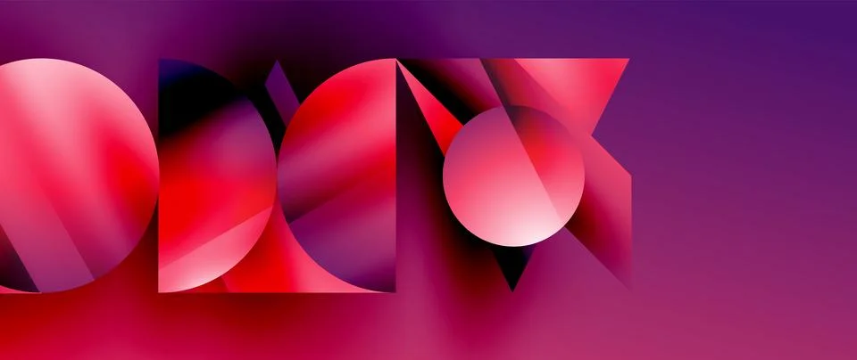 Captivating abstract backdrop composed of interlocking triangles and circles イラスト素材