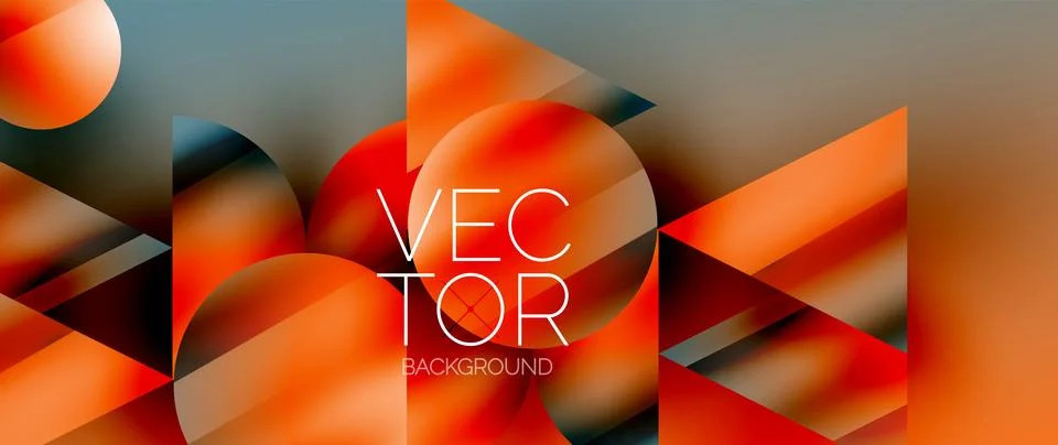 Captivating abstract backdrop composed of interlocking triangles and circles イラスト素材