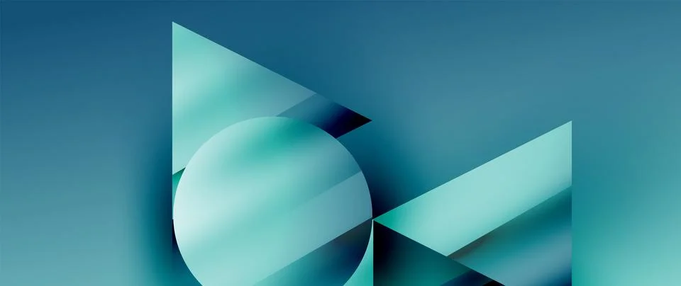 Captivating abstract backdrop composed of interlocking triangles and circles Illustrazione stock