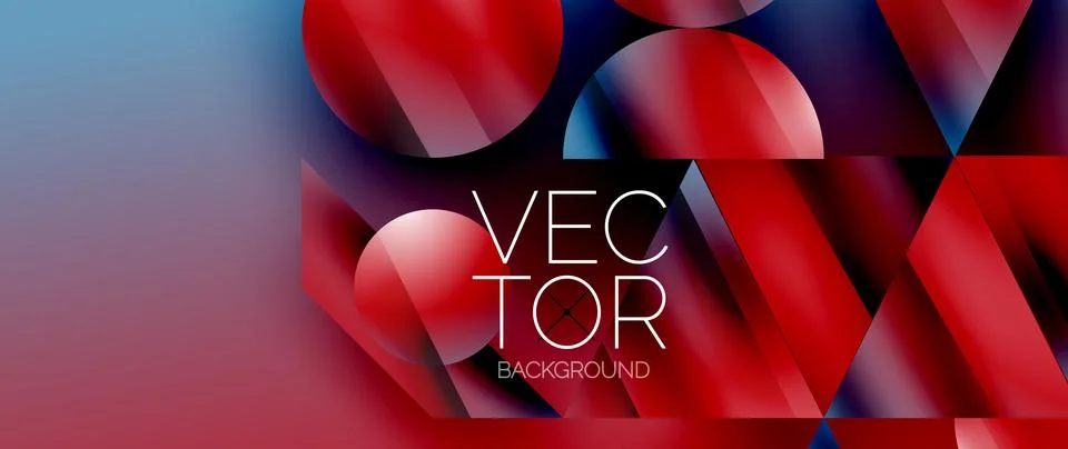 Captivating abstract backdrop composed of interlocking triangles and circles Illustrazione stock