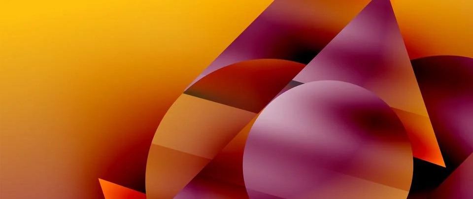 Captivating abstract backdrop composed of interlocking triangles and circles Stock Illustration