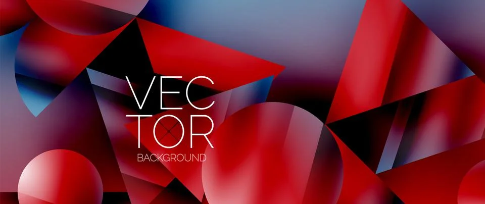 Captivating abstract backdrop composed of interlocking triangles and circles Stockillustratie