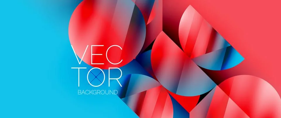 Captivating abstract backdrop composed of interlocking triangles and circles Stock Illustration