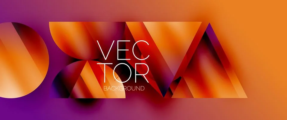 Captivating abstract backdrop composed of interlocking triangles and circles Illustrazione stock