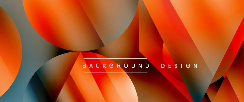 Captivating abstract backdrop composed of interlocking triangles and circles Illustrazione stock