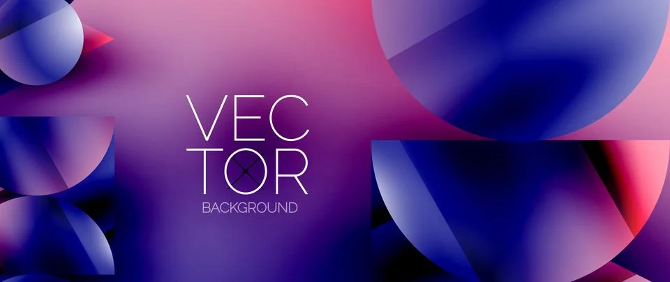 Captivating abstract backdrop composed of interlocking triangles and circles Stock Illustration